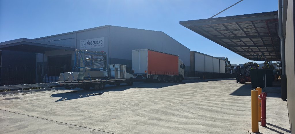 Rollabooth sections delivered to the Zero Watt Homes site, Smeaton Grange NSW