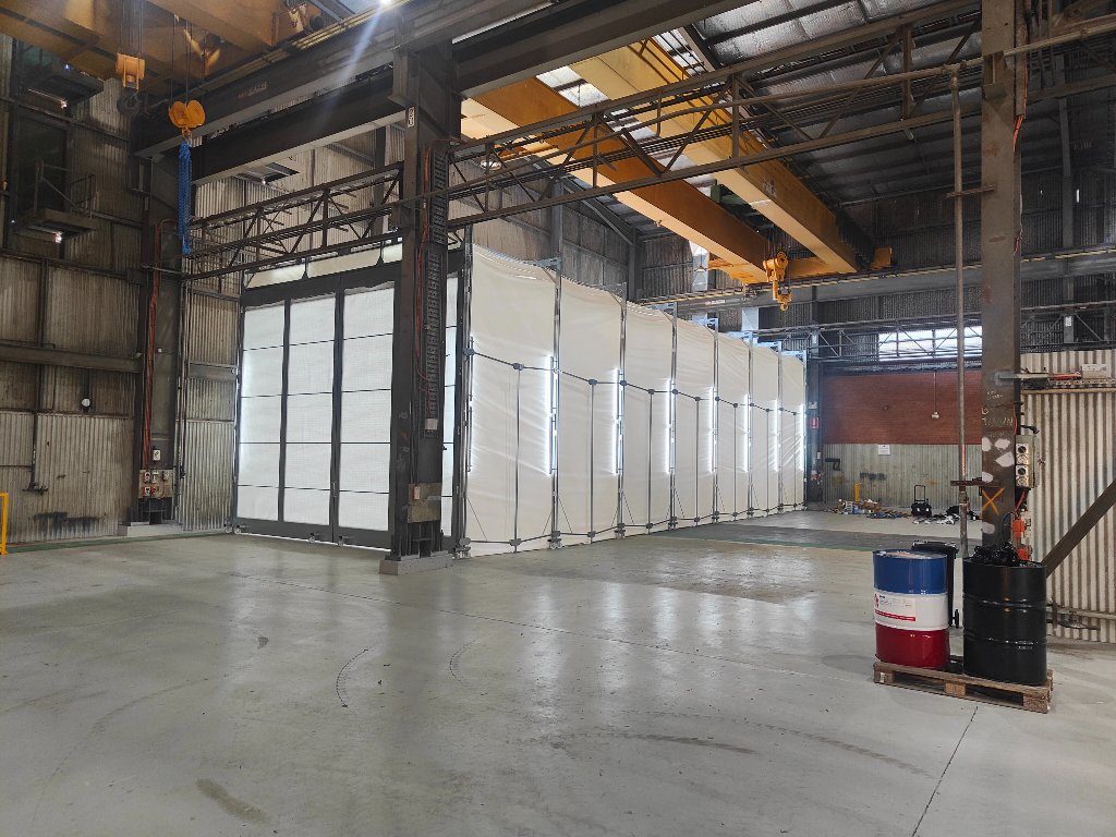 Booth fully extended and operational on-site