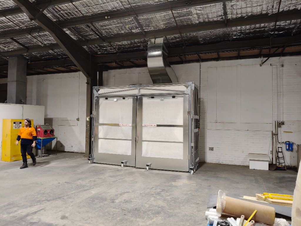 Booth extended in workshop