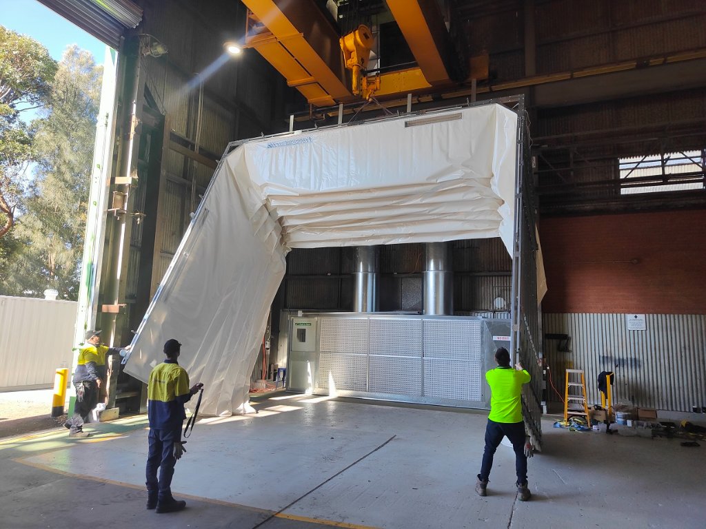 Tip the retractable frame onto its wheels