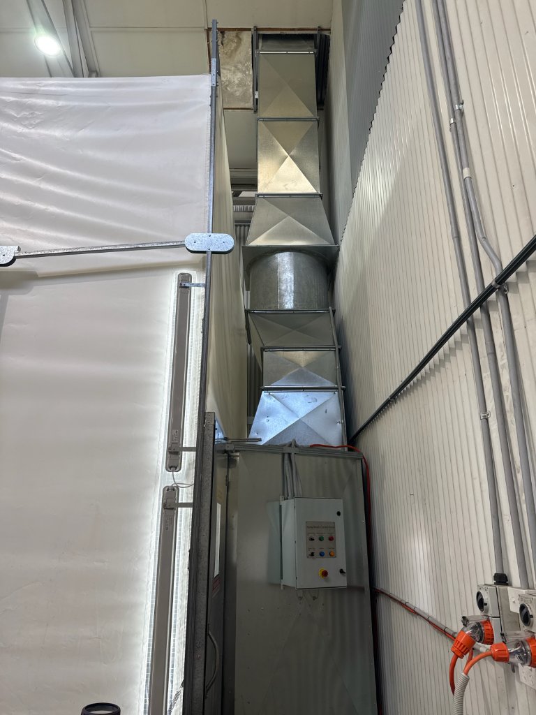 Exhaust stack and plenum — fully ducted and sealed