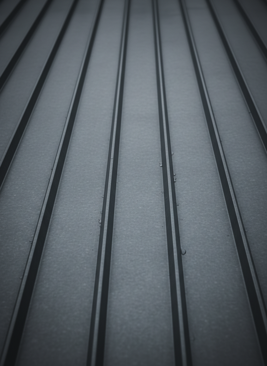 Zinc roofing material texture