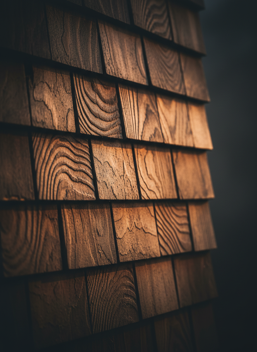 Cedar roofing material texture