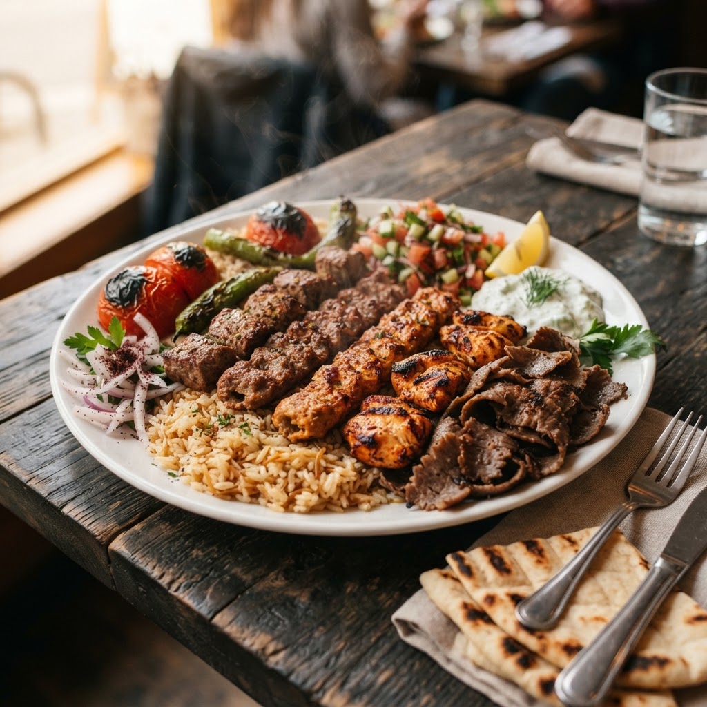 Mixed kabab platter