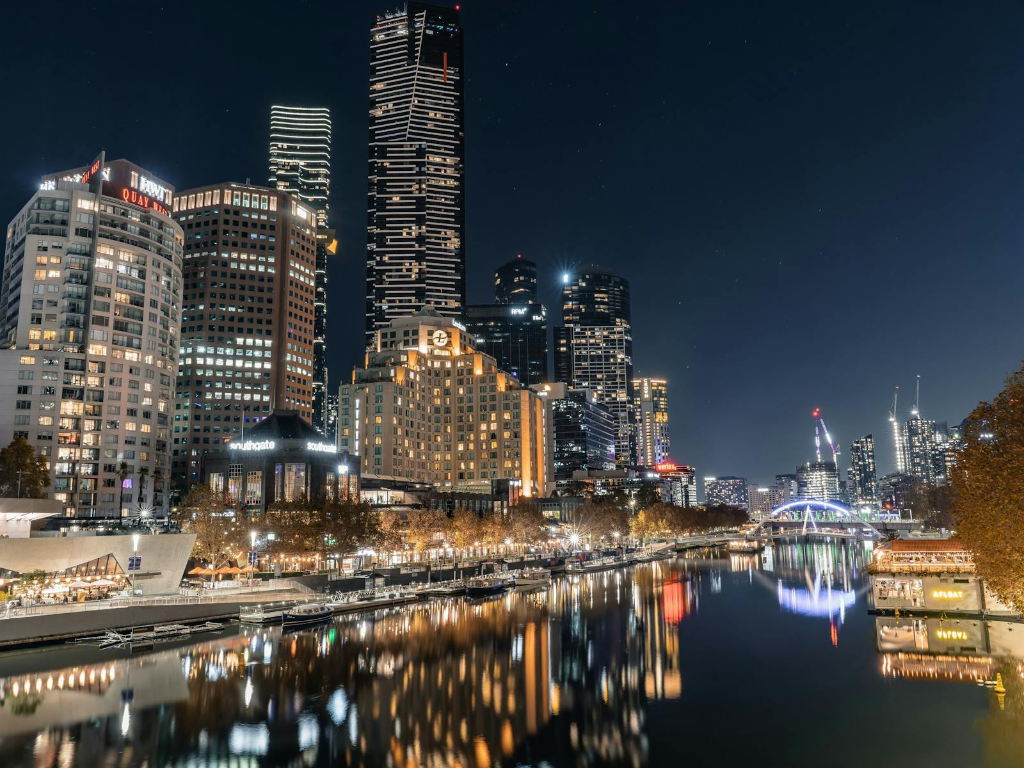 Melbourne at night