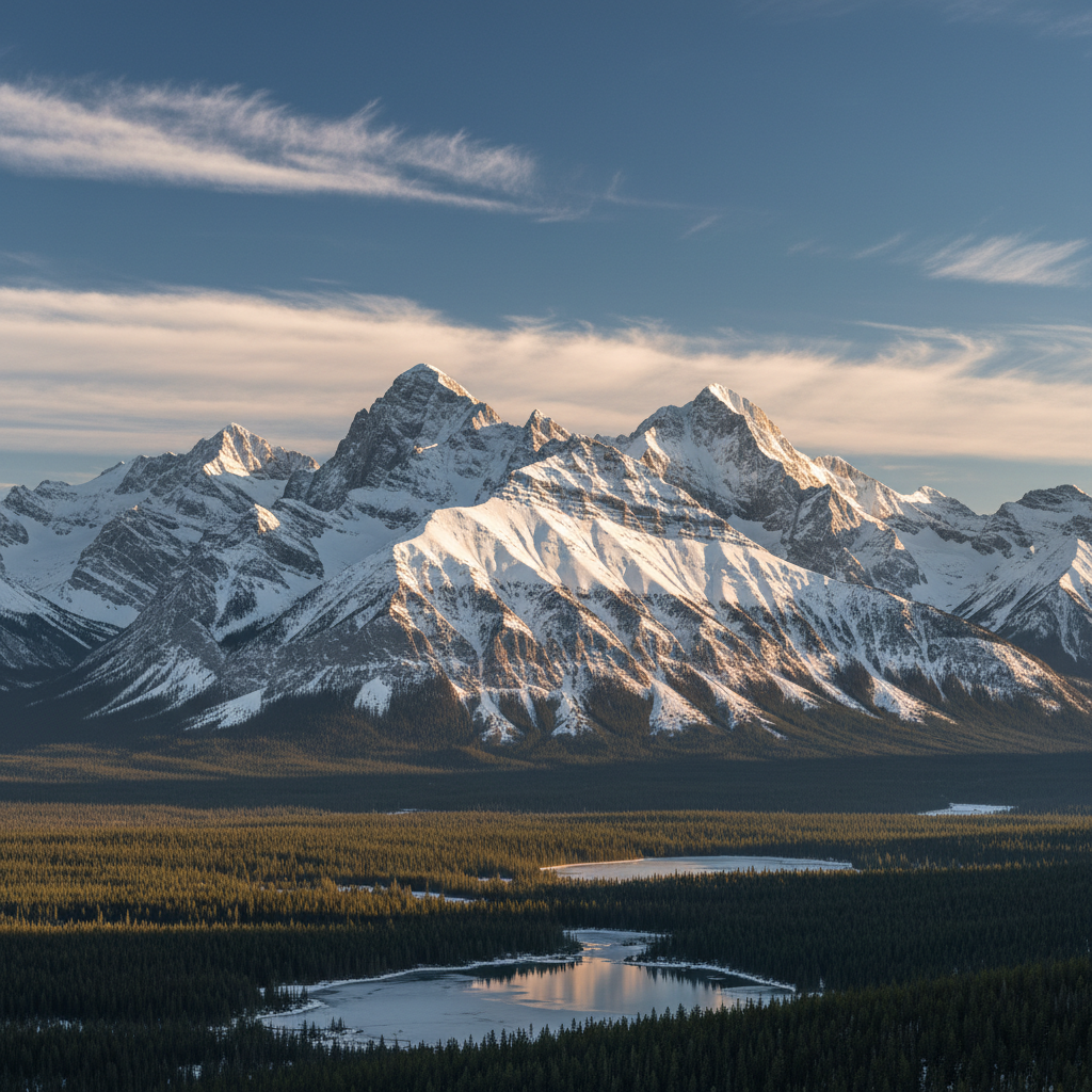 Canadian Rockies mountain peaks