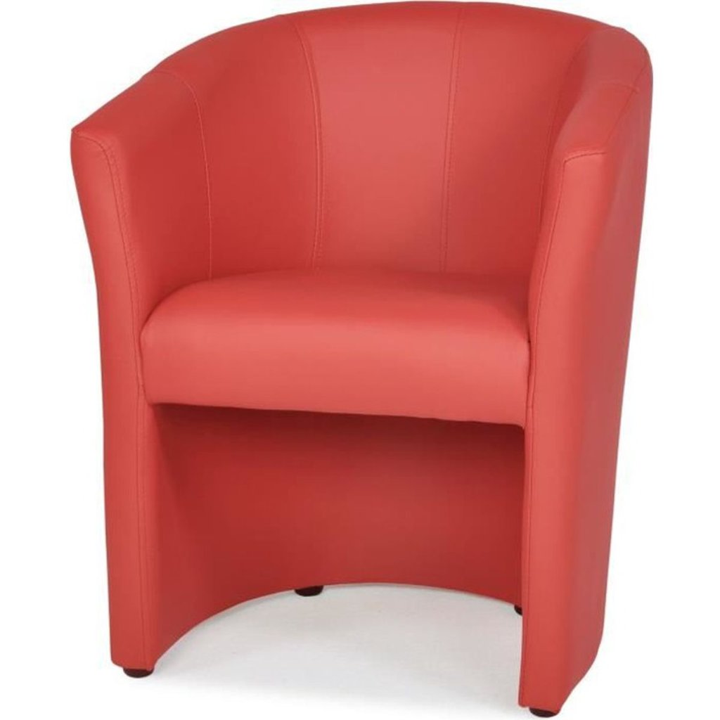 Fauteuil cabriolet simili rouge