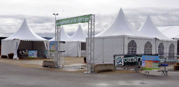 Entrée du salon de la Ferme avec plusieurs pagodes 5x5