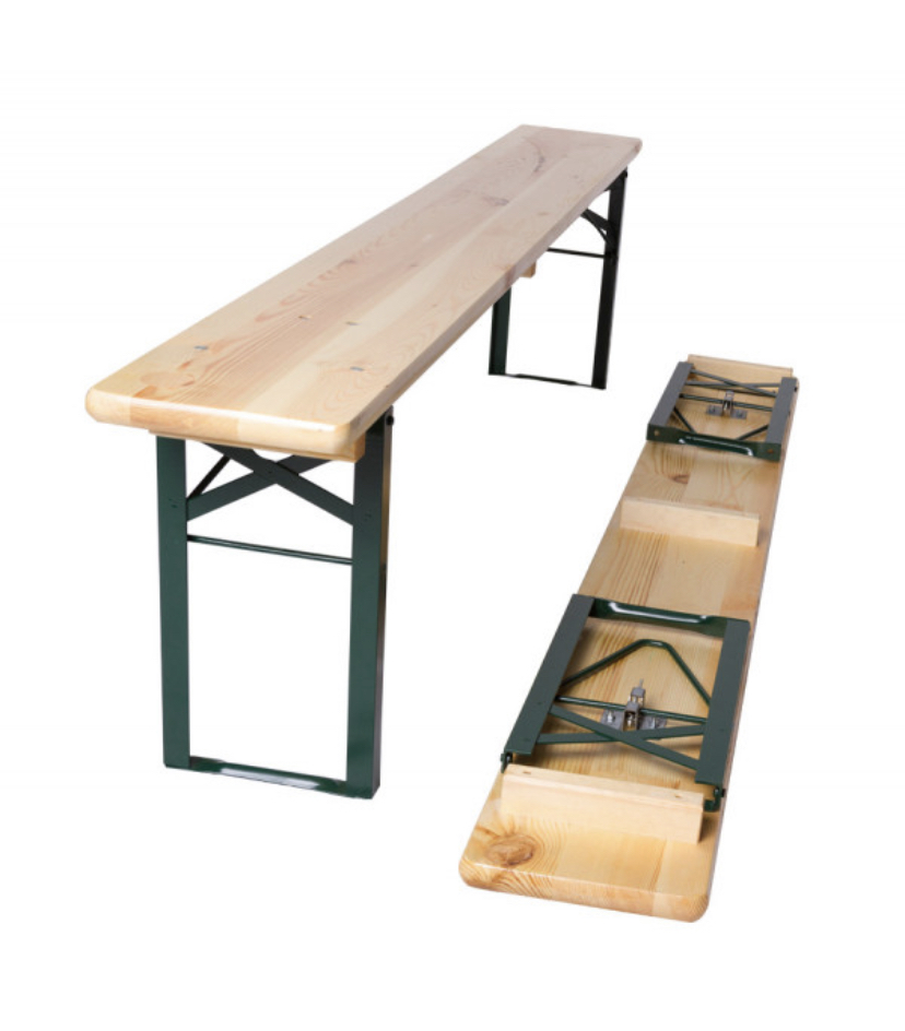 Bancs de brasserie pliants en bois