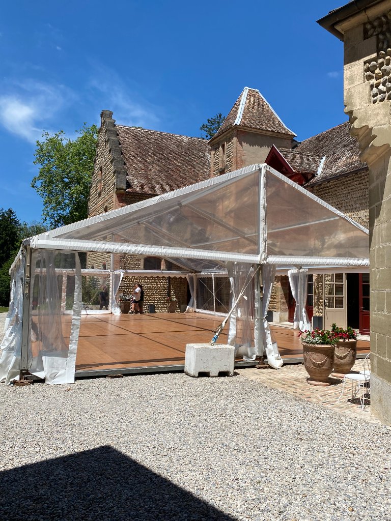 Structure 10m cristal pour réception de mariage