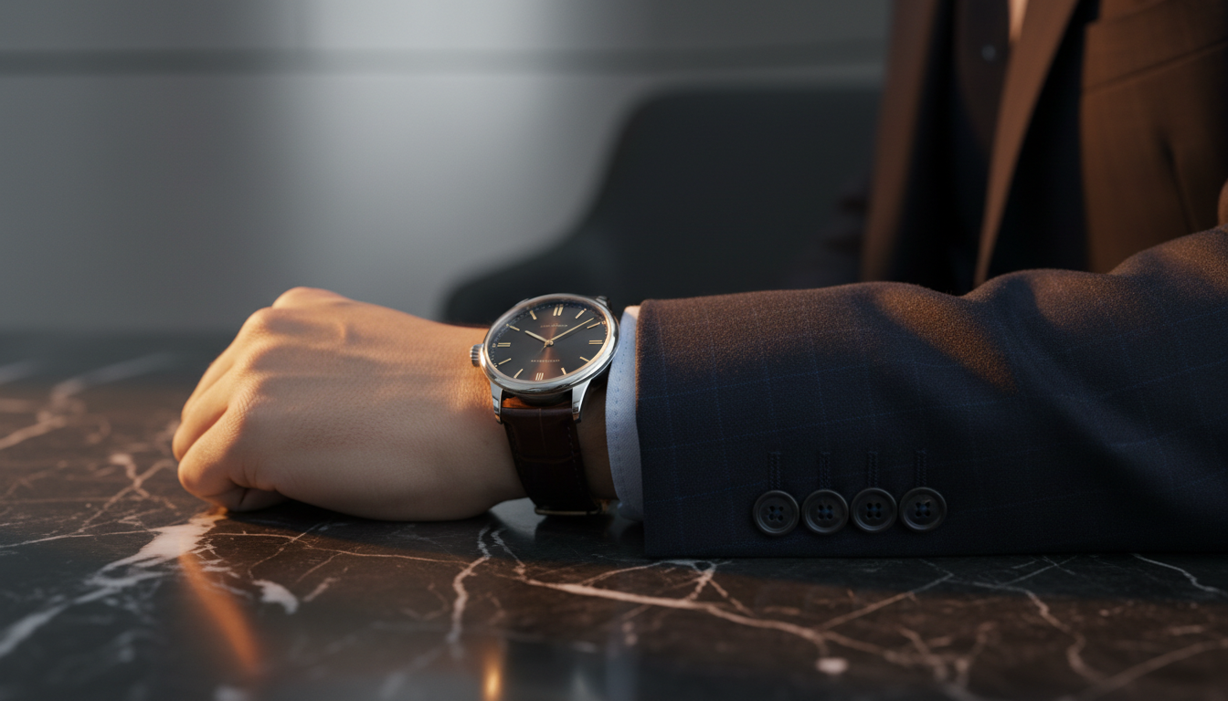 Executive detail with luxury watch