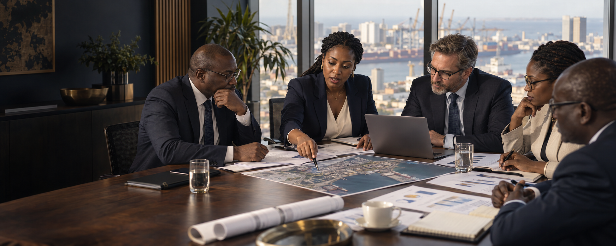 Niofar Capital reviewing a project with financing partners