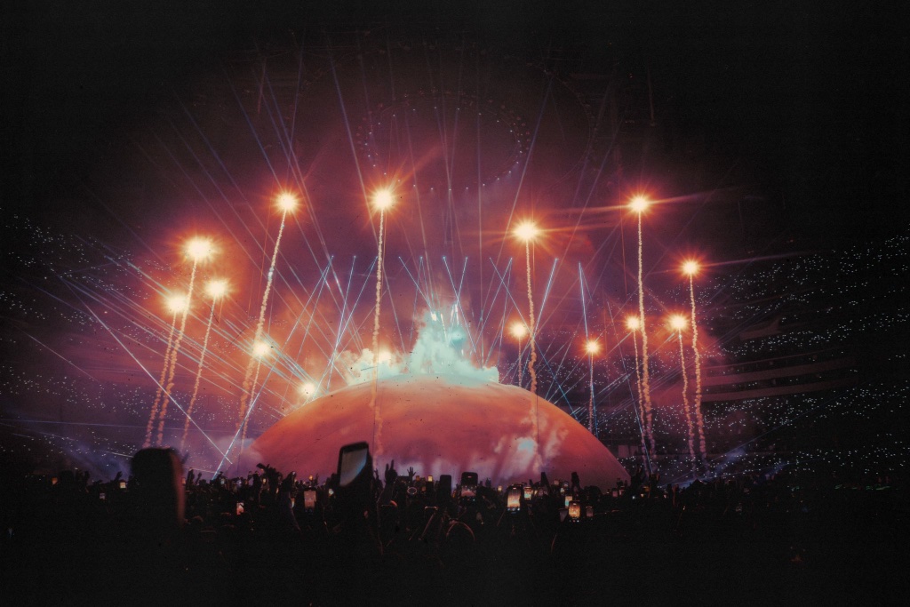 YE performing during the Live at SoFi at SoFi Stadium in Los Angeles, CA — concert photography by Anthony Cavale for Cavale Live