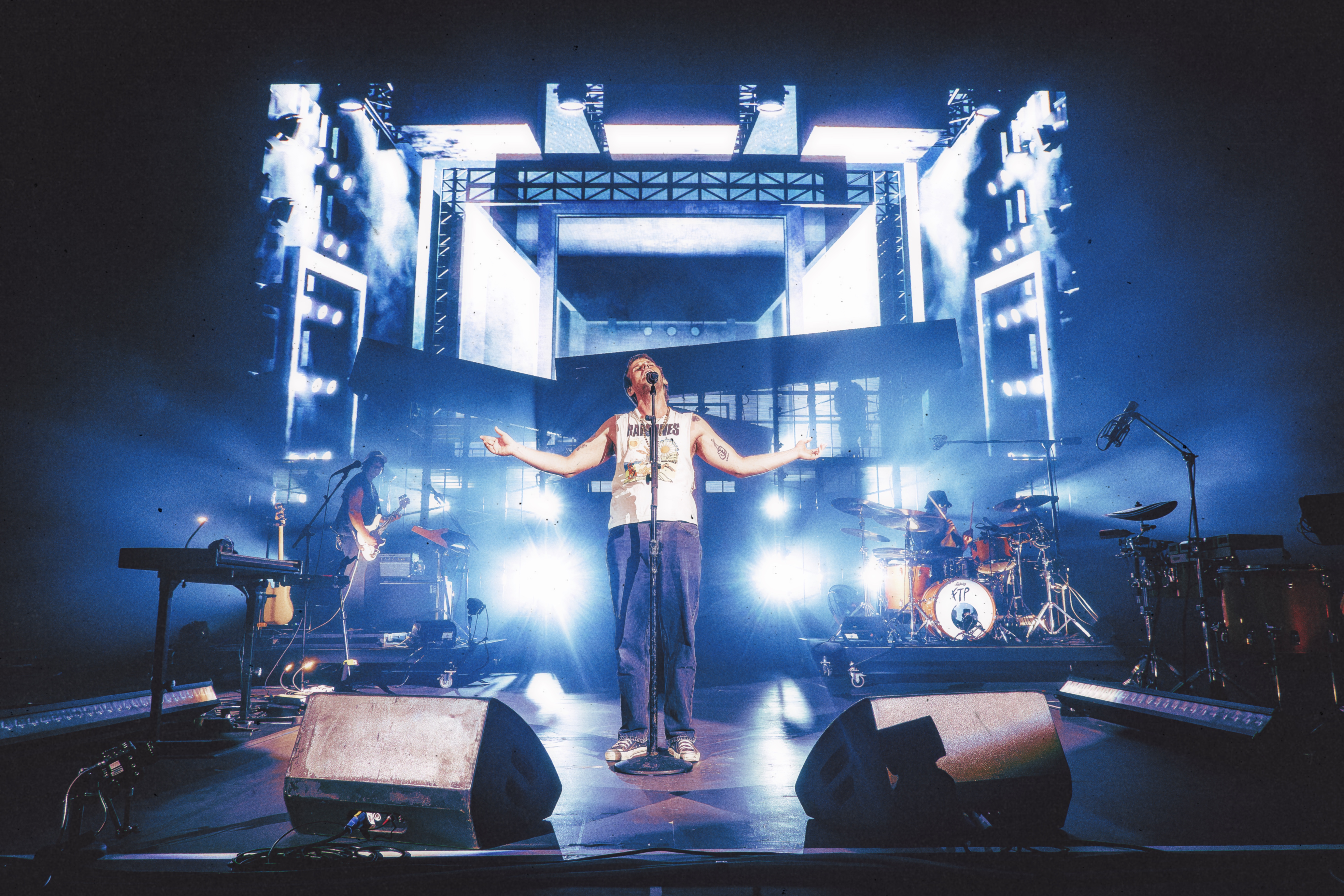 Foster the People performing during the The Good Mourning Sunshine Tour at Arizona Financial Theatre in Phoenix, AZ — concert photography by Anthony Cavale for Cavale Live