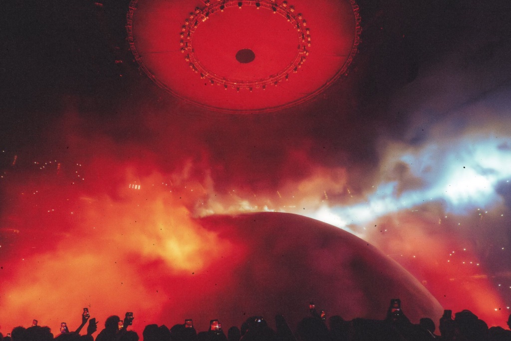 YE performing during the Live at SoFi at SoFi Stadium in Los Angeles, CA — concert photography by Anthony Cavale for Cavale Live