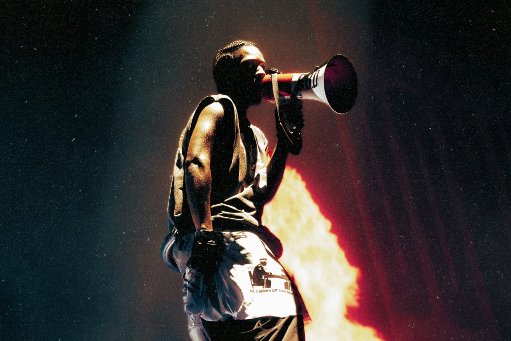 A$AP Rocky performing during the Don't Be Dumb Tour at Mortgage Matchup Arena in Phoenix, AZ — concert photography by Anthony Cavale for Cavale Live