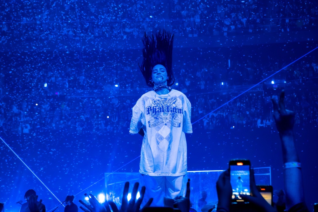 Billie Eilish performing during the Hit Me Hard and Soft Tour at Desert Diamond Arena in Glendale, AZ — concert photography by Anthony Cavale for Cavale Live