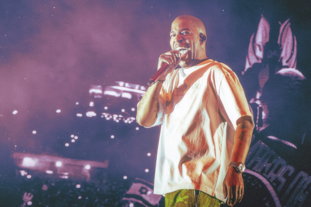Kid Cudi performing during the Rebel Ragers Tour at Talking Stick Resort Amphitheater in Phoenix, AZ — concert photography by Anthony Cavale for Cavale Live