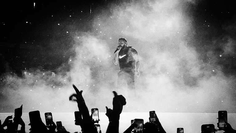 Drake performing during the It's All A Blur Tour at Desert Diamond Arena in Glendale, AZ — concert photography by Anthony Cavale for Cavale Live