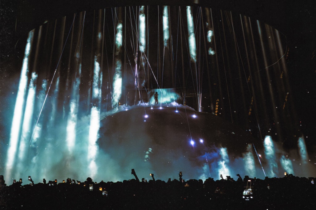 YE performing during the Live at SoFi at SoFi Stadium in Los Angeles, CA — concert photography by Anthony Cavale for Cavale Live