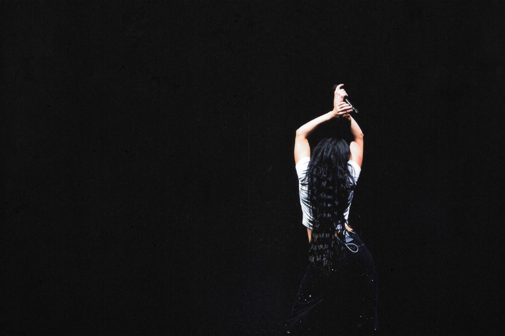 Charli XCX performing during the Sweat Tour at Footprint Center in Phoenix, AZ — concert photography by Anthony Cavale for Cavale Live