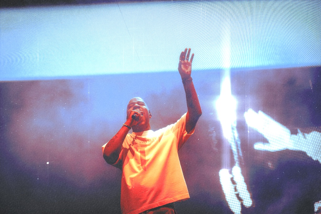 Kid Cudi performing during the Rebel Ragers Tour at Talking Stick Resort Amphitheater in Phoenix, AZ — concert photography by Anthony Cavale for Cavale Live