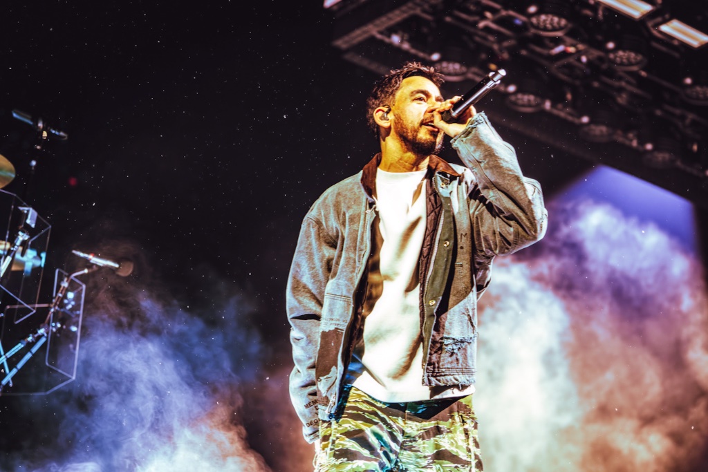 Linkin Park performing during the From Zero World Tour at Footprint Center in Phoenix, AZ — concert photography by Anthony Cavale for Cavale Live