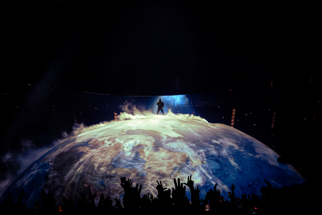 YE performing during the Live at SoFi at SoFi Stadium in Los Angeles, CA — concert photography by Anthony Cavale for Cavale Live