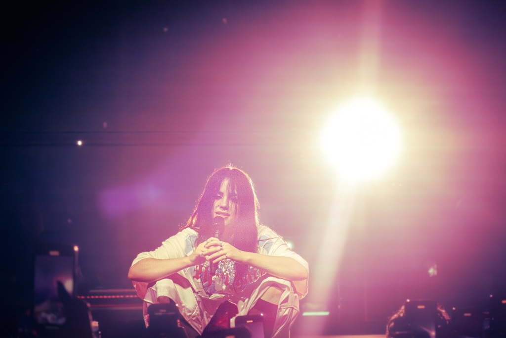 Billie Eilish performing during the Hit Me Hard and Soft Tour at Desert Diamond Arena in Glendale, AZ — concert photography by Anthony Cavale for Cavale Live