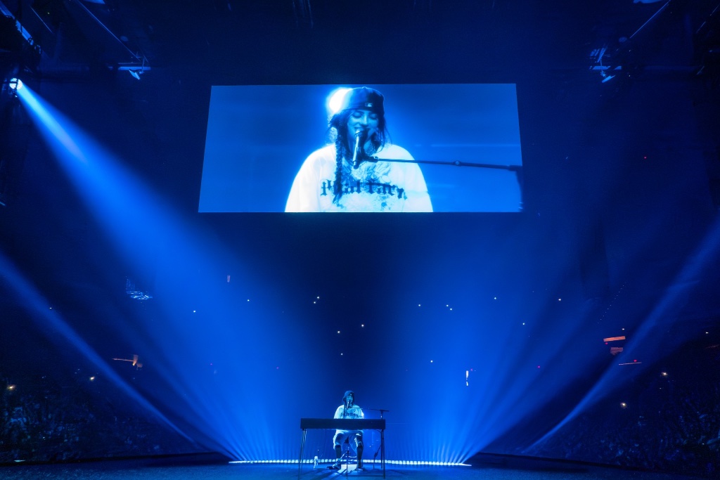 Billie Eilish performing during the Hit Me Hard and Soft Tour at Desert Diamond Arena in Glendale, AZ — concert photography by Anthony Cavale for Cavale Live