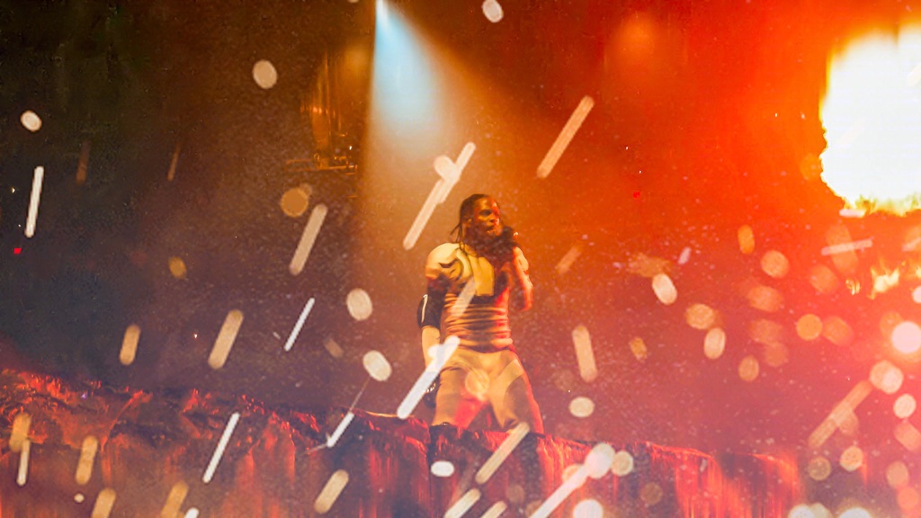 Travis Scott performing during the CIRCUS MAXIMUS at Footprint Center in Phoenix, AZ — concert photography by Anthony Cavale for Cavale Live