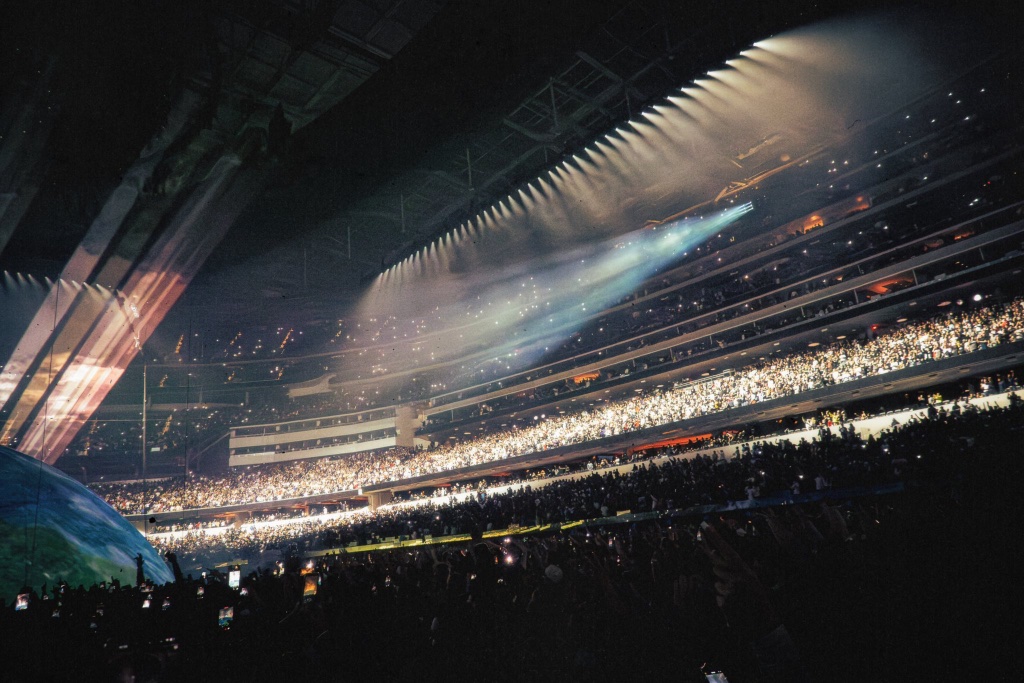 YE performing during the Live at SoFi at SoFi Stadium in Los Angeles, CA — concert photography by Anthony Cavale for Cavale Live