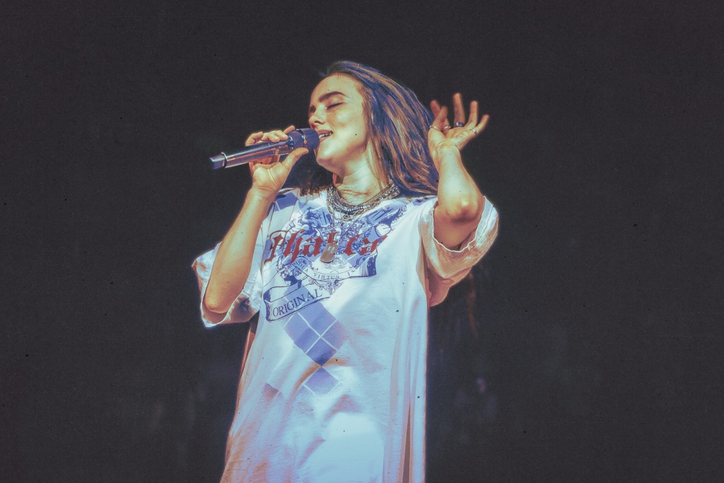 Billie Eilish performing during the Hit Me Hard and Soft Tour at Desert Diamond Arena in Glendale, AZ — concert photography by Anthony Cavale for Cavale Live
