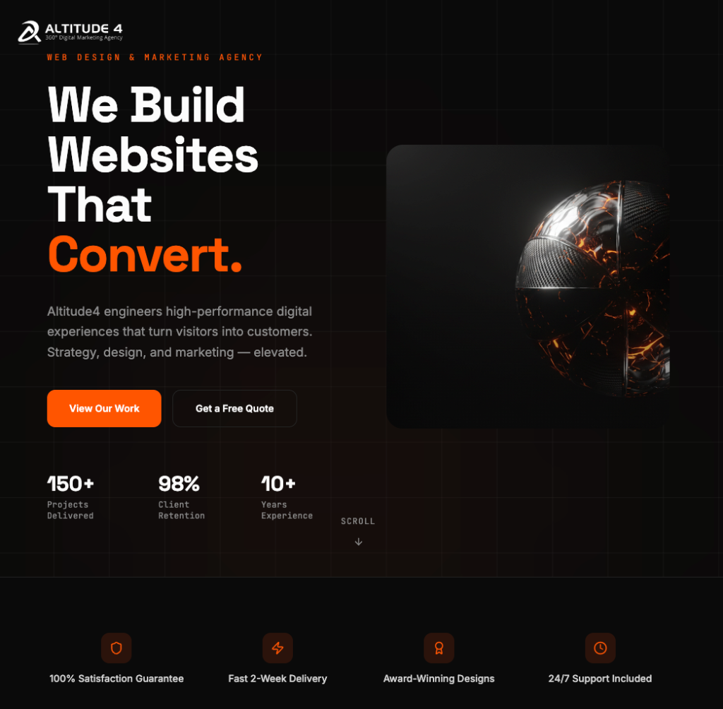 Altitude4.com website mockup