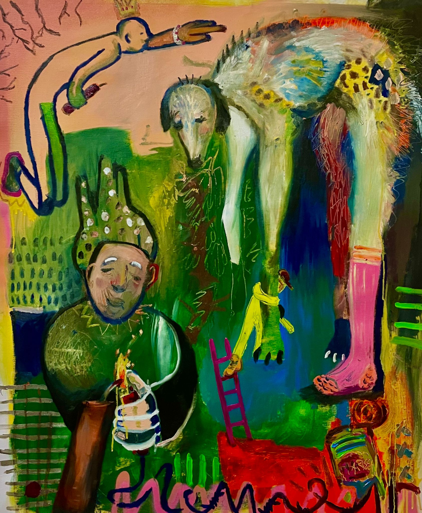 Lennart Lovis Gerstenberger – Der bunte Hund und die Rasselbande, 2026, 80x100cm