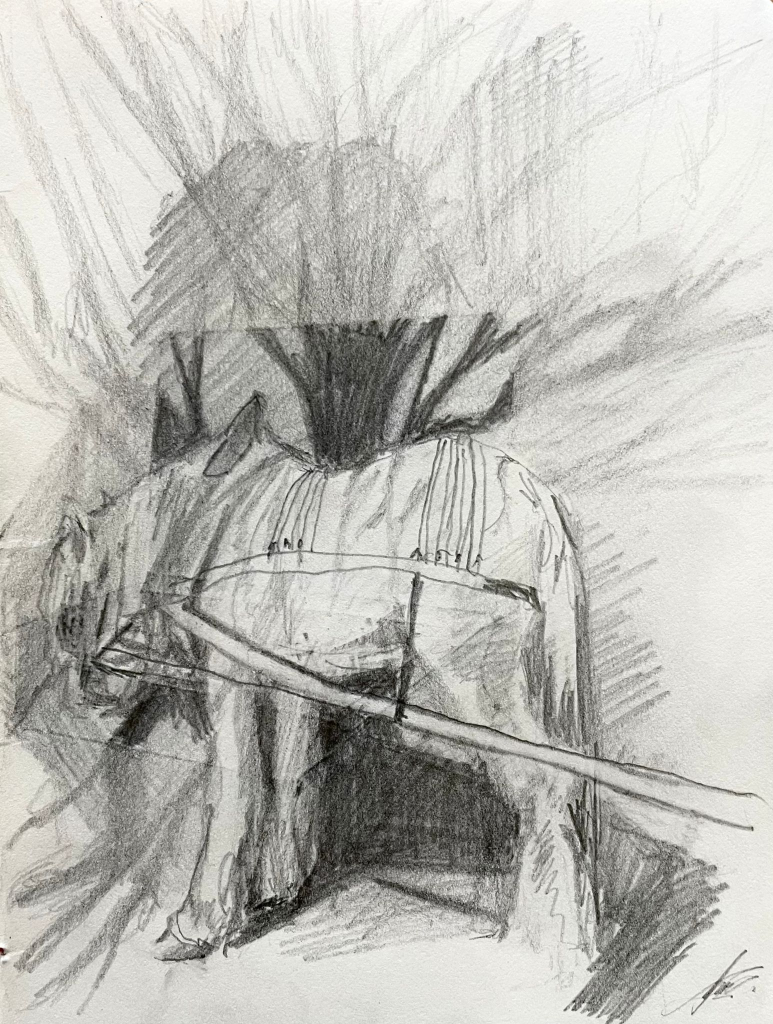 Lennart Lovis Gerstenberger – Pferd Belovo, 2026, 15x19,5cm