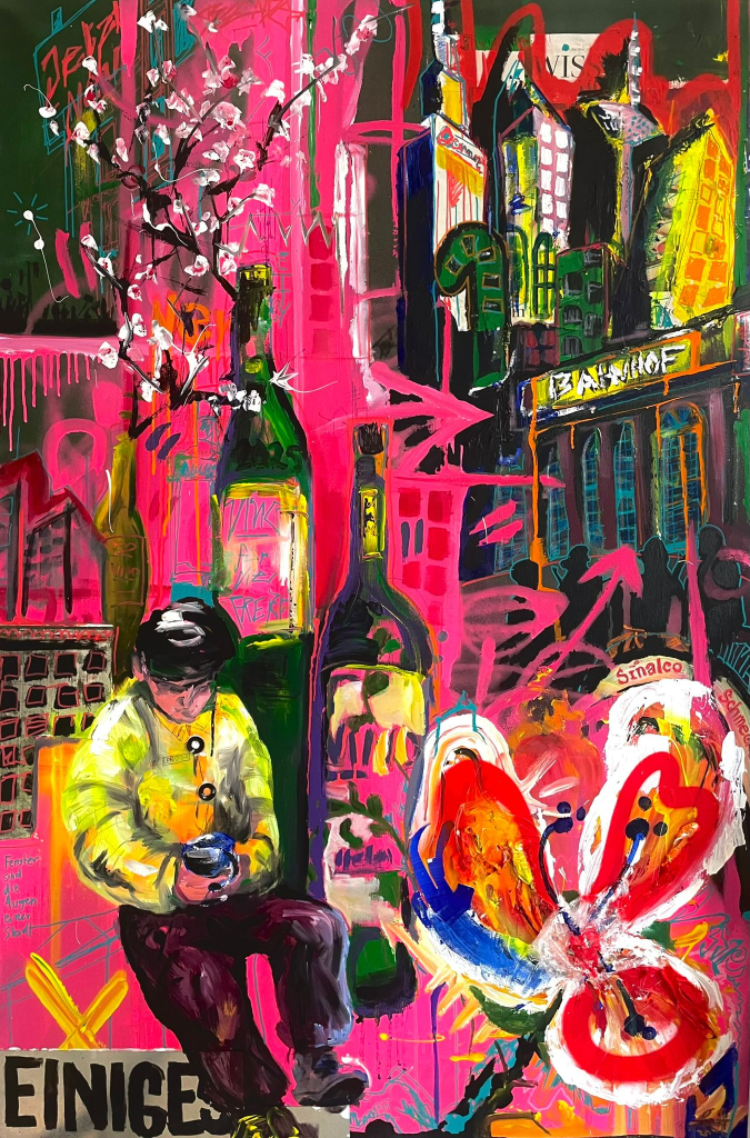 Lennart Lovis Gerstenberger – Die Kirschblüten einer Stadt, 2025, 100x150cm