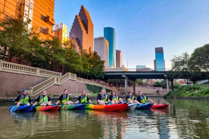 Buffalo Bayou Park — kayaking downtown