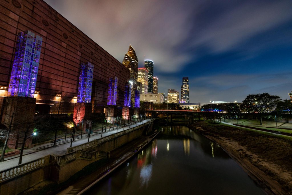 Downtown Houston at night