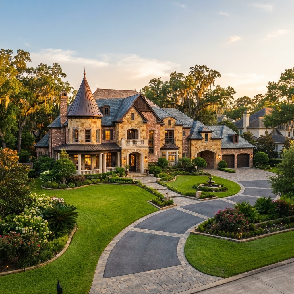 Houston castle-style estate home