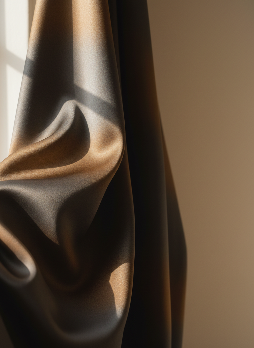 Luxurious silk textile close-up