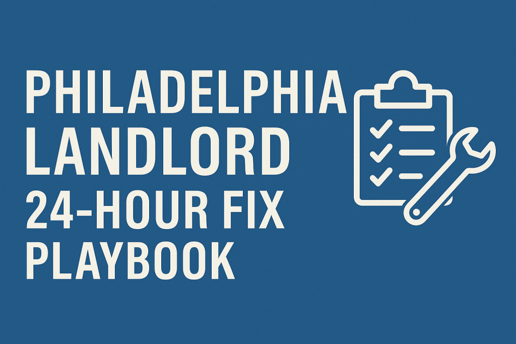 Philadelphia Landlord 24-Hour Fix Playbook