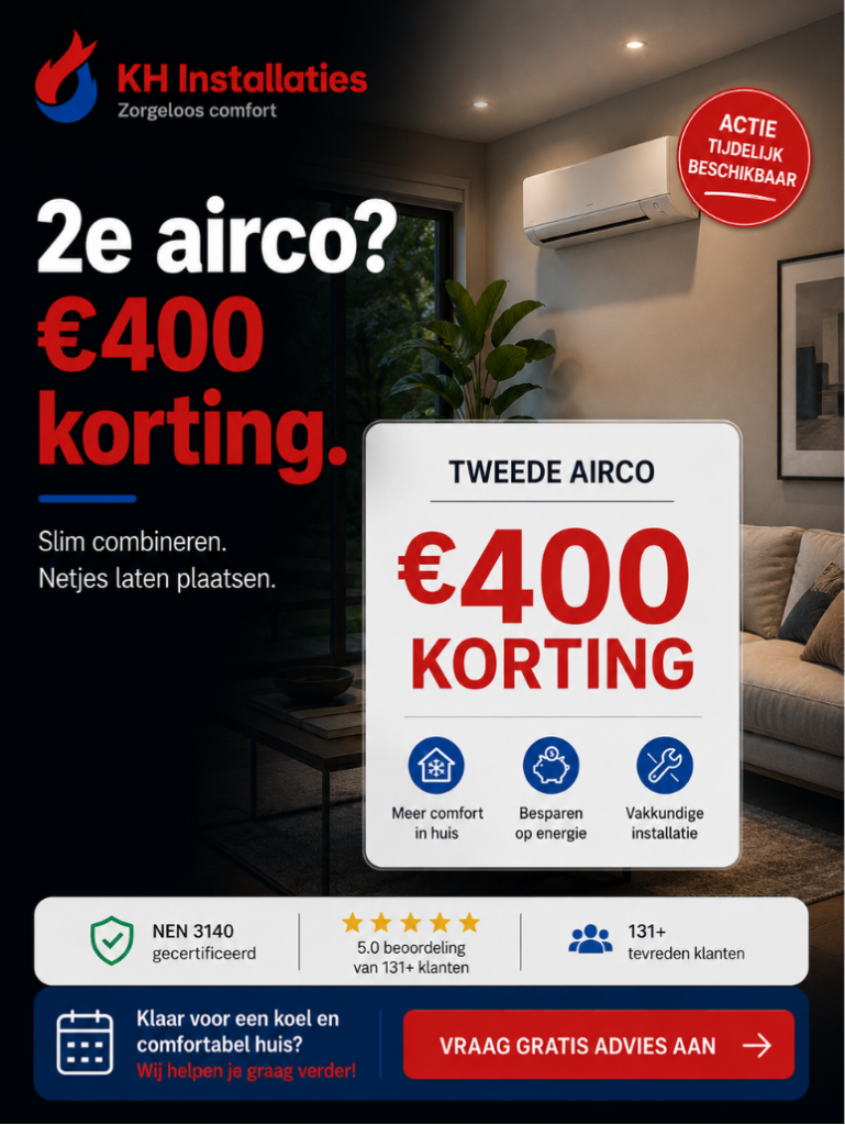 2e airco €400 korting