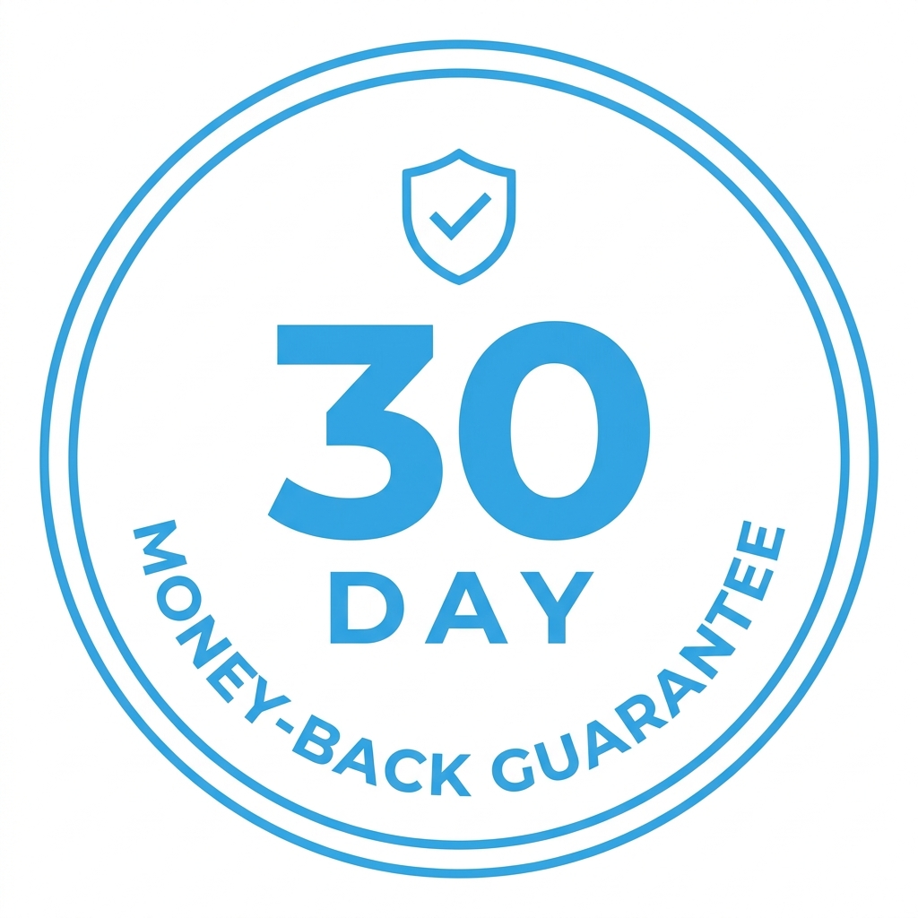 30-day money-back guarantee badge