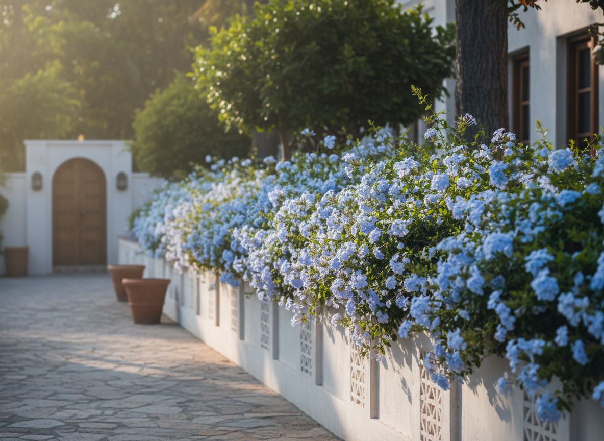 Plumbago in Muscat garden