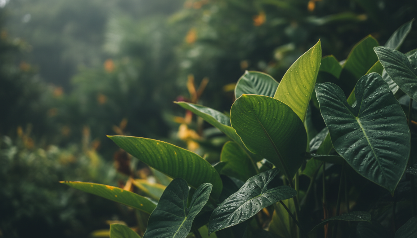 Lush green garden