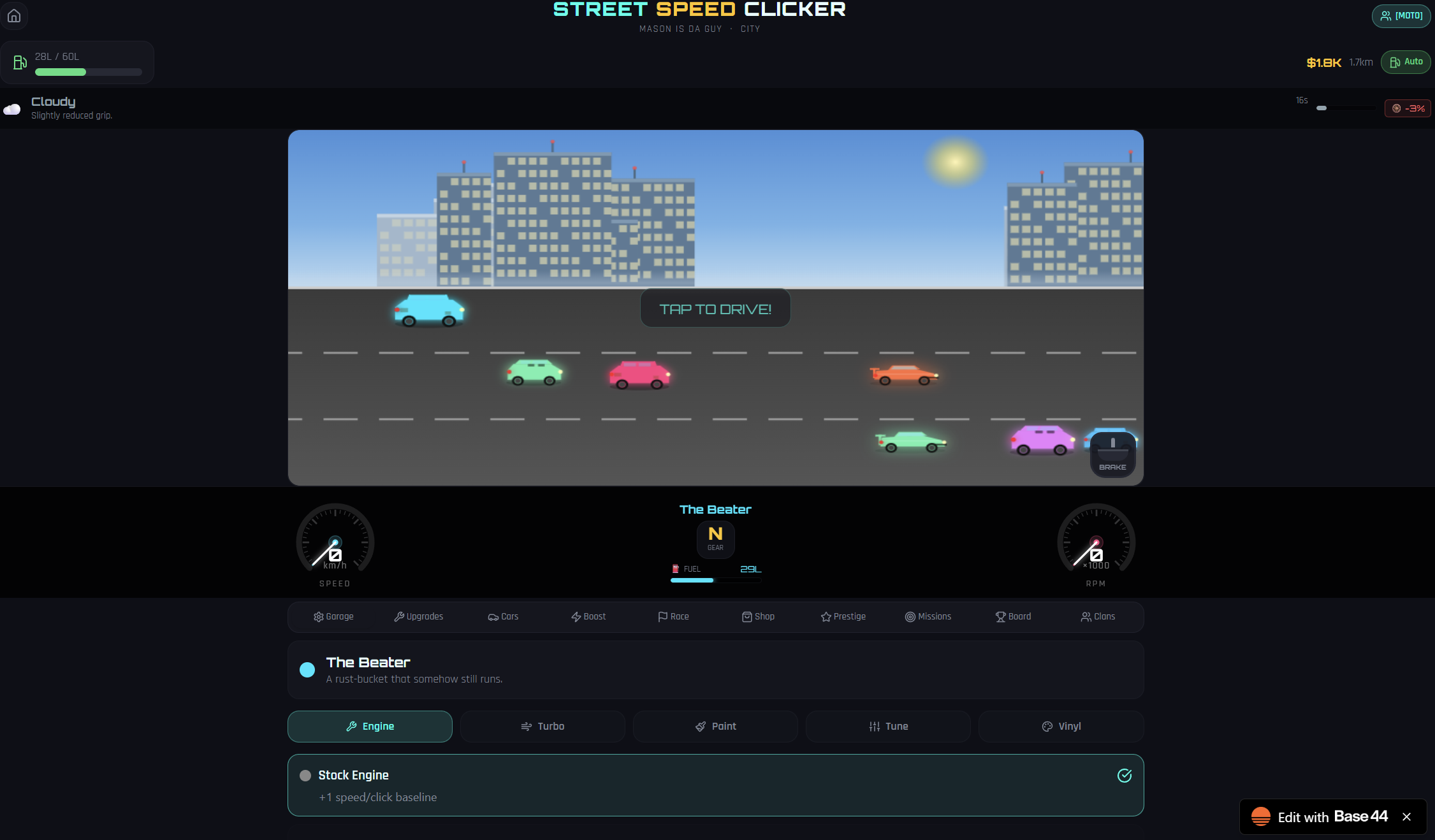 Car clicker template preview