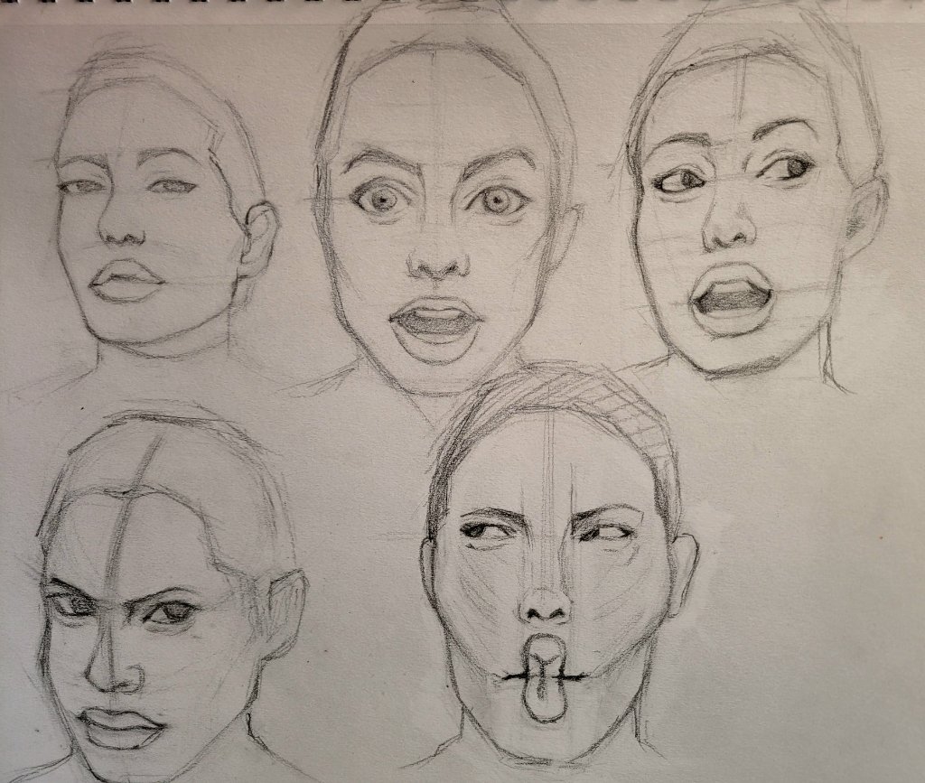 Female Face Expression Studies
