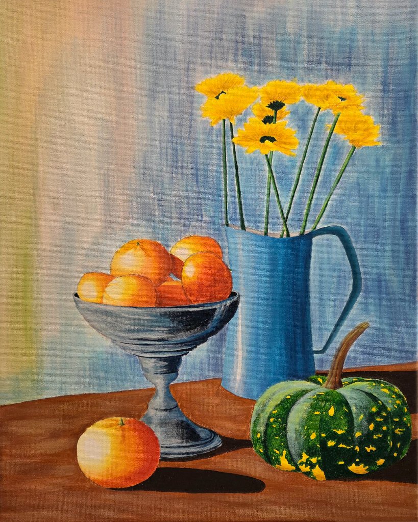 Oranges & Daisies Still Life