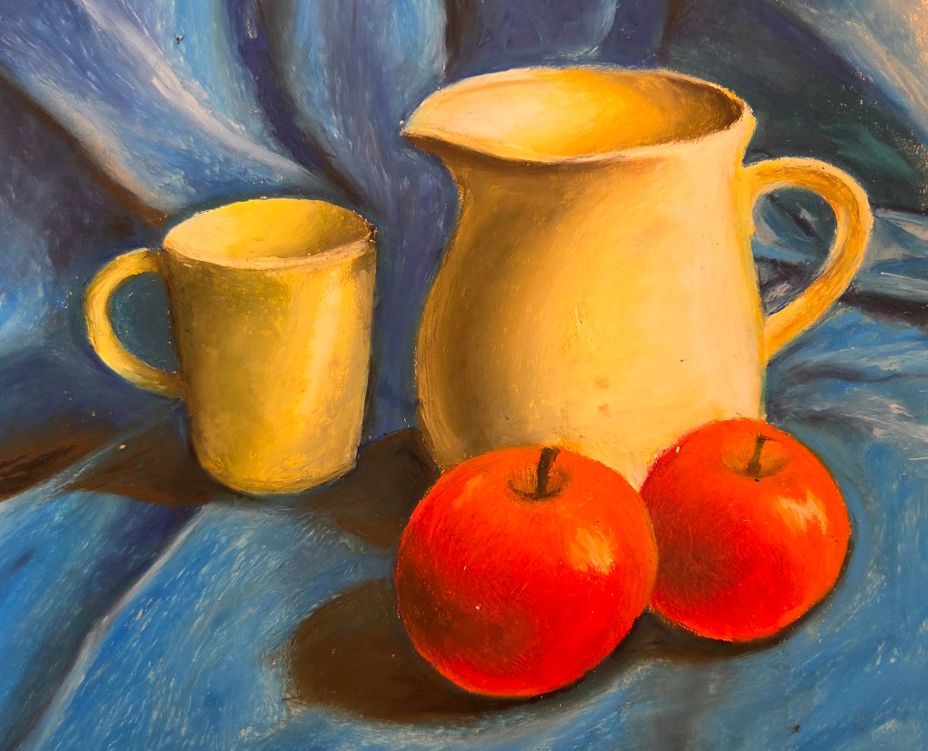 Pitcher & Apples Still Life